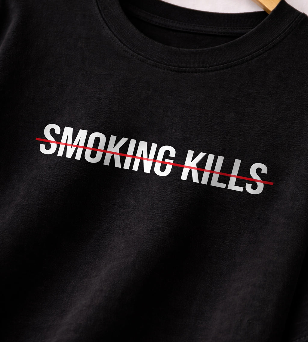 SRK - Smoking Kills Oversized T-Shirt – Black