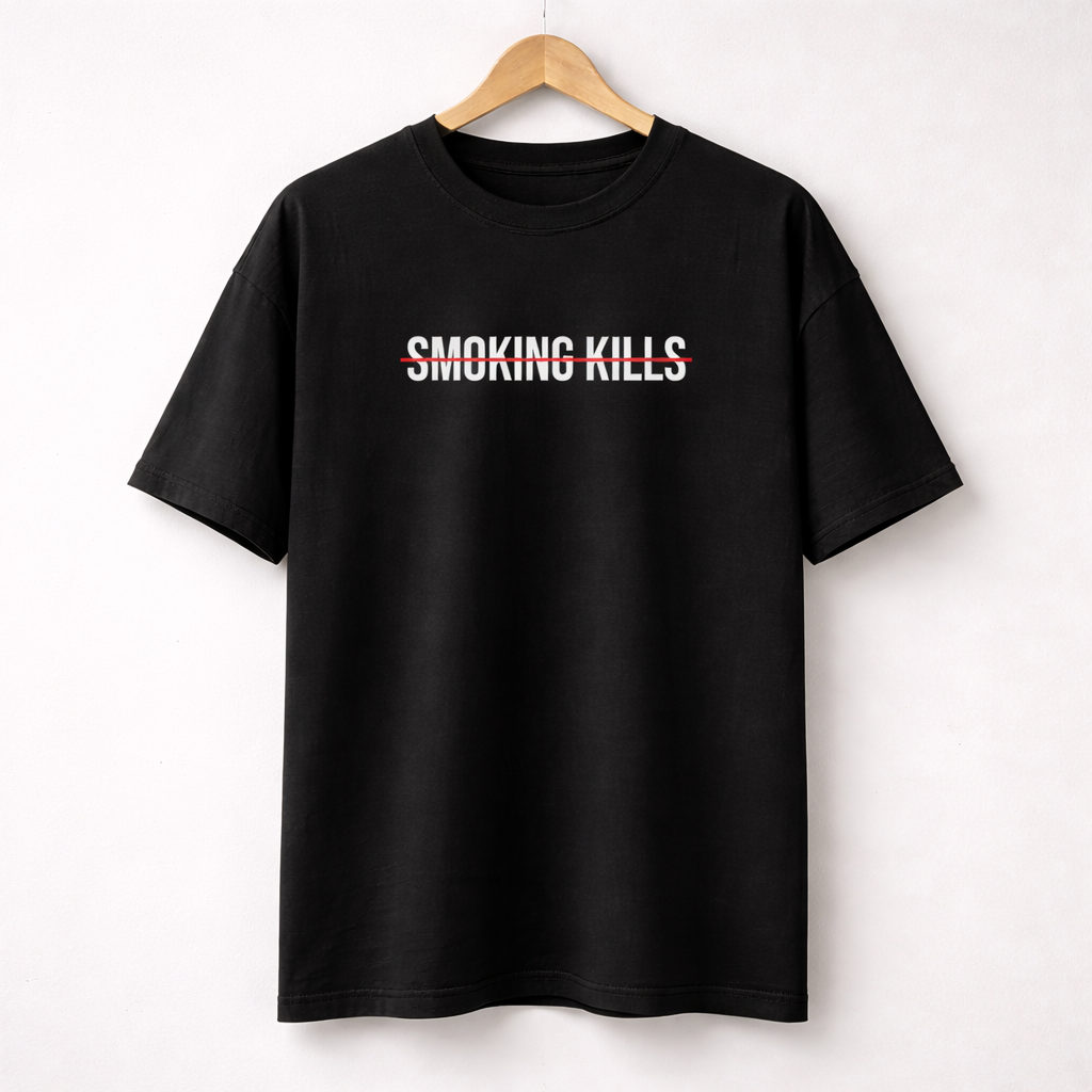 SRK - Smoking Kills Oversized T-Shirt – Black