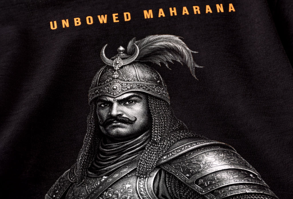 Maharana Pratap – The Unbowed - Oversized Back Printed T-Shirt (Black)