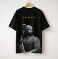 Shivaji Maharaj Swarajya Oversized Printed T-Shirt – Black